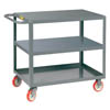 Welded Service Cart- 3 Flush Shelves