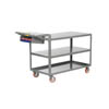 3-Shelf Order Picking Truck w/ Flush Shelves & Storage Pocket