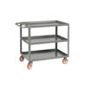 Welded Service Cart w/ 3 Shelves & 1-1/2' Retaining Lips