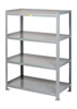 4 Shelf - Heavy-Duty Welded Steel Shelving - Retaining Lips