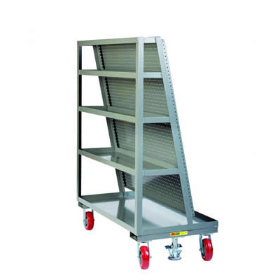 Mobile Pegboard w/ Back Shelf Storage
