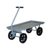 Heavy-Duty Wagon Trucks, 12' Mold-On Rubber Wheels (3,500 lbs. Capacity)