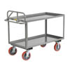 2 Shelf Heavy Duty Ergonomic Truck with Brakes, Lip Edge Shelves (3,600 lbs. capacity)