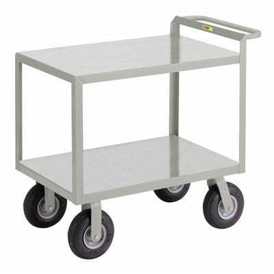 Cushion-Load Merchandise Collector, Flush Shelves with 9" Pneumatic Casters (1,200 lbs. capacity)