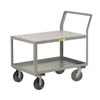 Sloped Handle Heavy-Duty Utility Cart , Flush Top Shelf, 8' Phenolic Casters, 3,600 lbs. Capacity