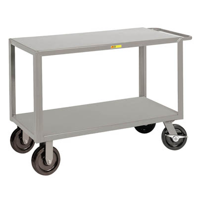 Extra Heavy Duty 2 Shelf Truck with Floor Lock, 2 Rigid and 2 Swivel Casters (5,000 lbs. capacity)