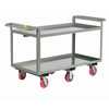 6 Wheeled Heavy-Duty Shelf Truck, 2 Handles, 2 Shelves, 1-1/2' Retaining Lips, 3,600 lbs. Capacity