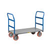 Double Handle Platform Truck 24'W, 8' Polyurethane Casters (3,600 lbs. Capacity)