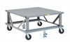 Ergonomic Adjustable Height Mobile Pallet Stand, Solid Deck