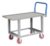 Adjustable Height Work Platform Truck with Open Base, Lip Edge Deck (2,000 lbs. Capacity)