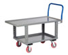 Adjustable Height Work Platform Truck with Lower Shelf, Lip Edge Deck (2,000 lbs. Capacity)