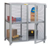 Visible Contents WeldedStorage Locker w/ 1 Center Shelf, 24' Deep