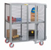 Visible Content Mobile Storage Locker, 1 Center Shelf, 24" Deep