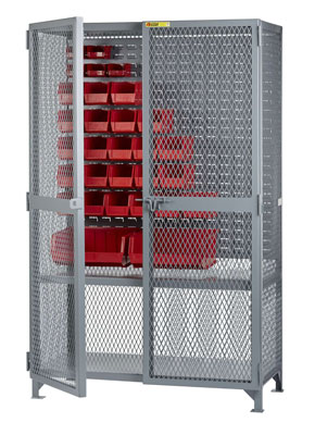 Tool Storage Locker with Louvered Panel