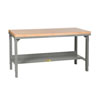 Welded Steel Workbench w/ Butcher Block Top- Adjustable Height
