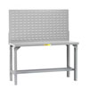 Adjustable Height Welded Workbench with 24'H Louvered Panel