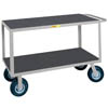 Flush-Handle Instrument Cart with Vinyl, Flush Shelves