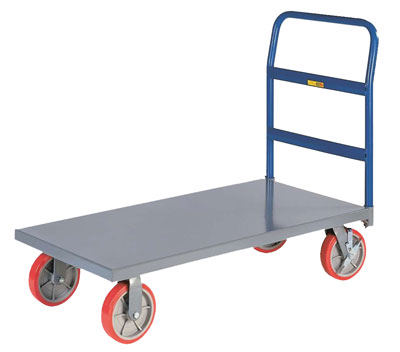 Heavy-Duty Platform Truck 30"W, 8" Polyurethane Casters with Brakes (3,600 lbs. Capacity)