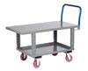 Adjustable Height Work Platform Truck with Lower Shelf, Steel Deck (2,000 lbs. Capacity)