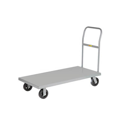 Steel Deck Platform Trucks, 6" Mold-On Rubber Casters (1,600 lbs. Capacity)