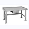 BD Series Welded Steel Benches Basic + Drawer 120"  Wide