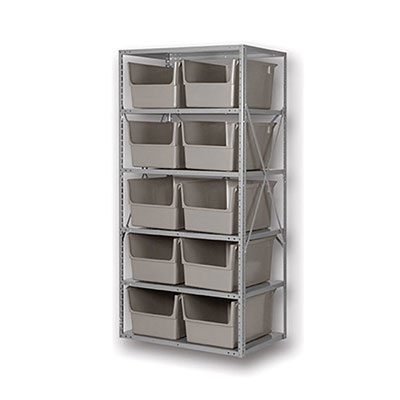 6 Shelf, BR Series Shelf Bin Rack, 24"Deep