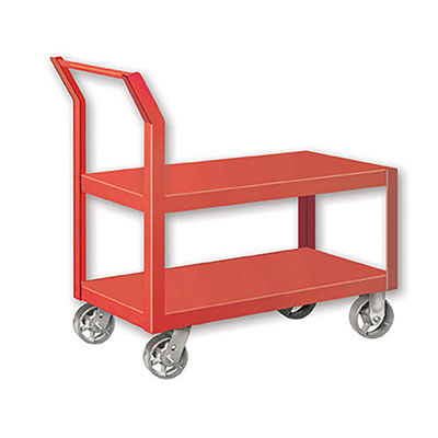 TR Series Single Push Handle Heavy Duty Trucks, 18" Wide