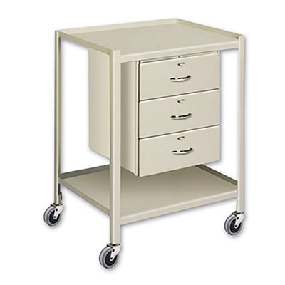 TU Series Utility Tables & Carts 19"W x 25"D w/ 2 Shelves & 3 Drawers