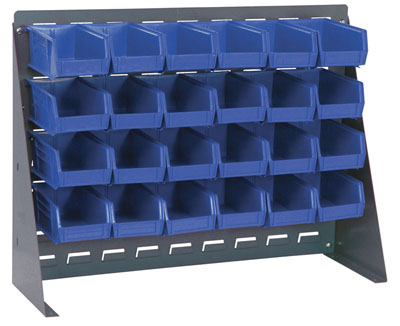Bench Rack w/ (24) 7-3/8"L Bins, 27"Long