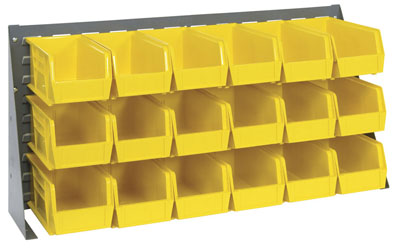 Bench Rack w/ (18) 10-7/8"L  Bins, 36" Long