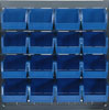 Louvered Panel w/ (16) 7-3/8' Long Bins, 18' Long