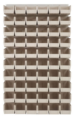 Louvered Panel w/ (60) 10-7/8" Long Bins, 36" Long