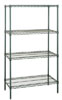 4 Shelf Epoxy Coated Wire Shelving, 30'D x (36'W - 72'W) x 86'H