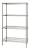 4 Shelf Stainless Steel Wire Shelving, 18'D x (30'W - 72'W) x 86'H