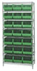 Giant Open Hopper Wire Shelving System w/ (21) 16'L Bins, 18' Wide