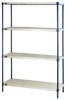 4 Shelf Wire w/ Plastic Mat Shelving Unit