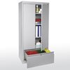 Systems Series Double Door Storage Cabinet with File Drawer