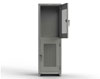 Heavy Duty 14 GA Double-Tier Ventilated Locker, 2 Compartments