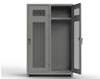 Heavy Duty 14 GA Ventilated Single-Tier Locker with Shelf & Hanger Rod, 2 Compartments