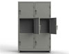 Heavy Duty 14 GA Triple-Tier Locker, 6 Compartments