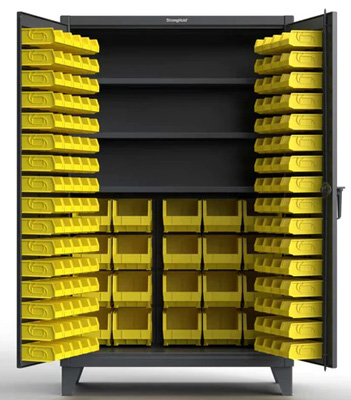 Bin Cabinet With 3 Shelves, 48"W x 24"D x 78"H