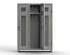 Heavy Duty 14 GA Ventilated Single-Tier Locker with Shelf & Hanger Rod, 3 Compartments