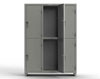 Heavy Duty 14 GA Double-Tier Locker, 6 Compartments