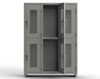 Heavy Duty 14 GA Double-Tier Ventilated Locker, 6 Compartments