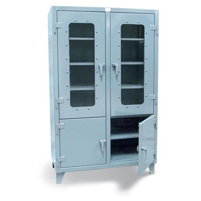 Combination Clear View and Solid Door Cabinet, 60"W x 30"D x 78"H