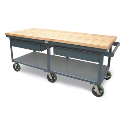 Mobile Shop Table with Maple Top