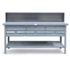 Industrial Shop Table with 6 Drawers